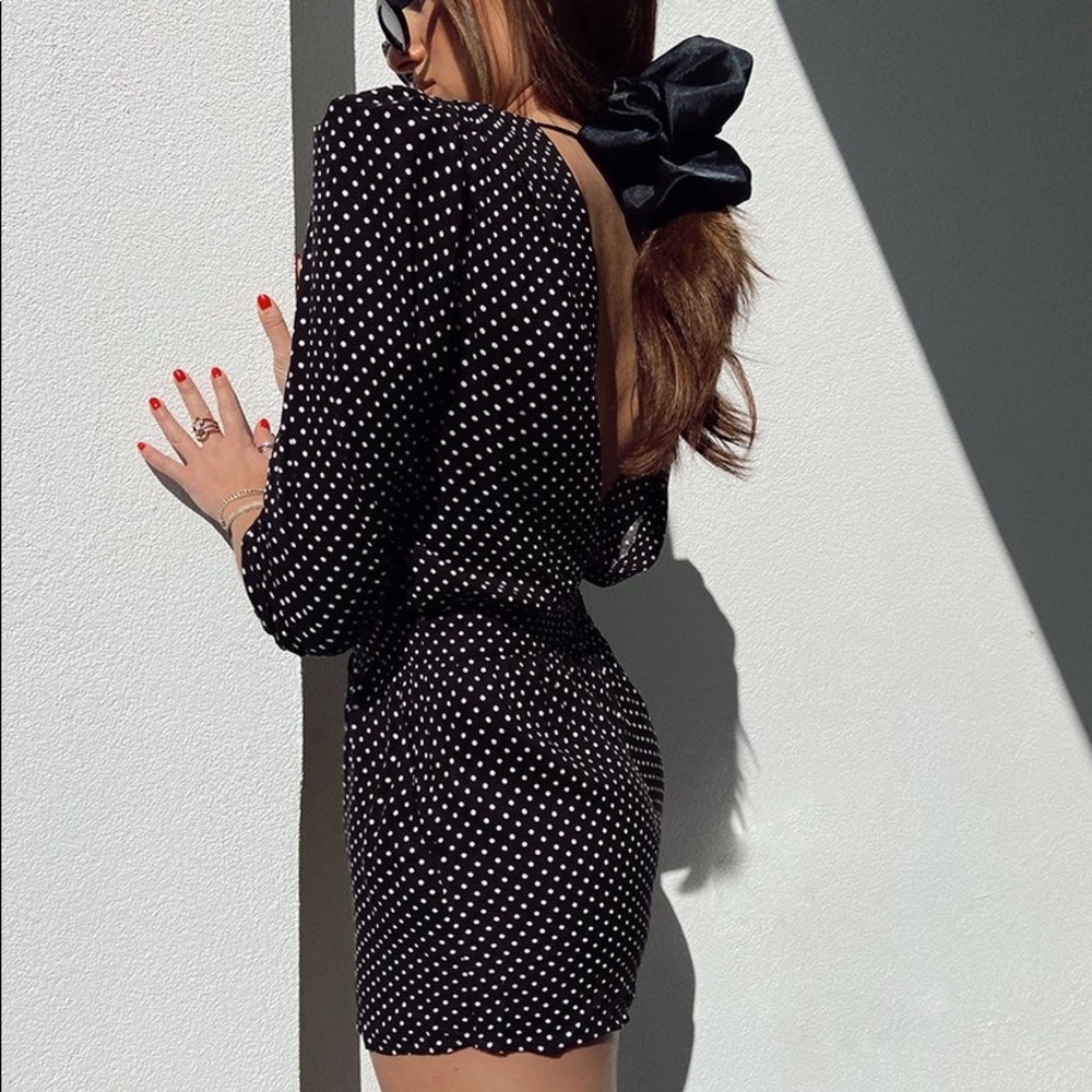 ShopWeWoreWhat Balloon Sleeve Romper Black size 10